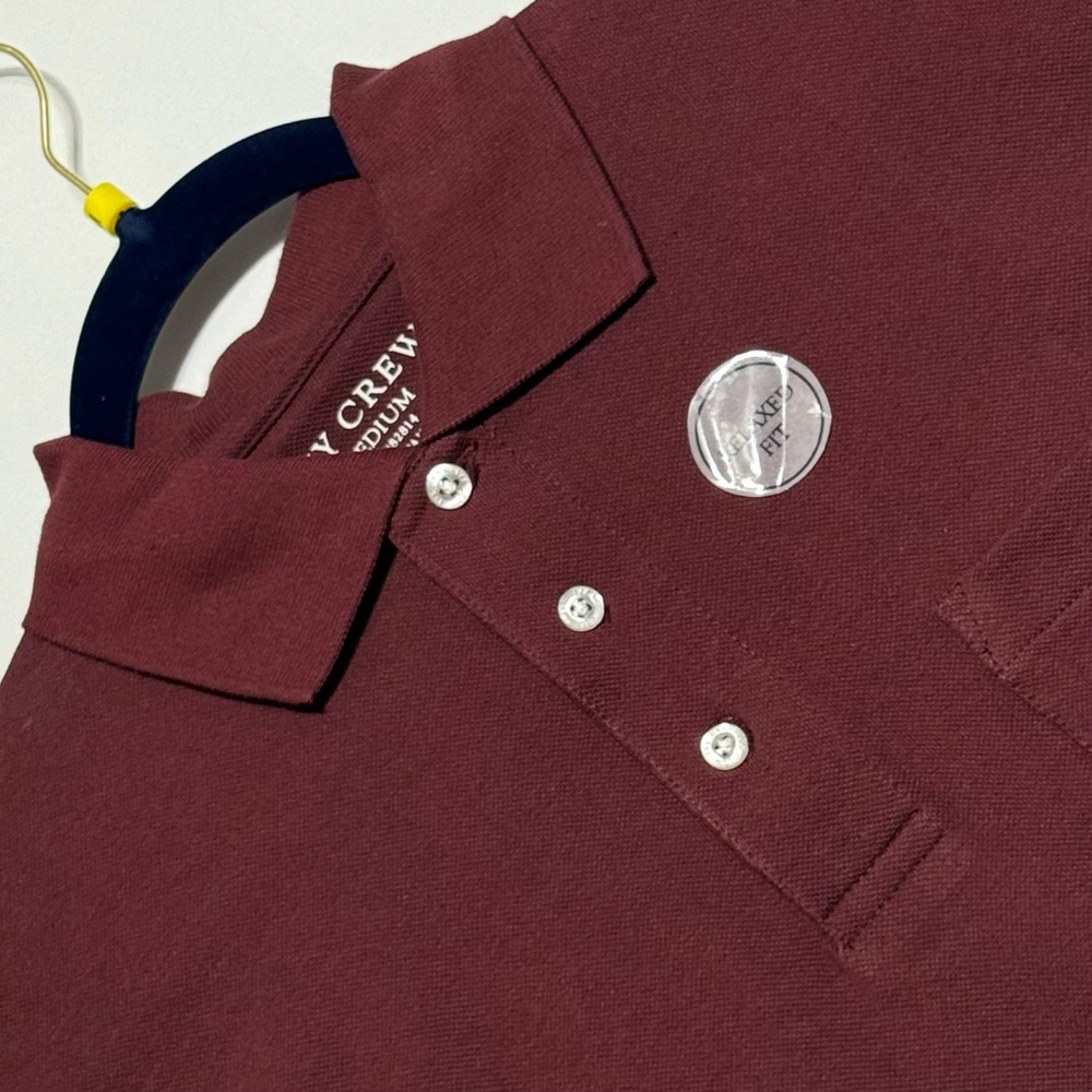 NEW Ivy‎ Crew Men's Deep Brick Red Polo Shirt Perfect